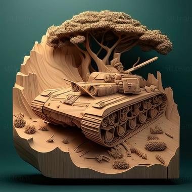 3D model Future Tanks game (STL)